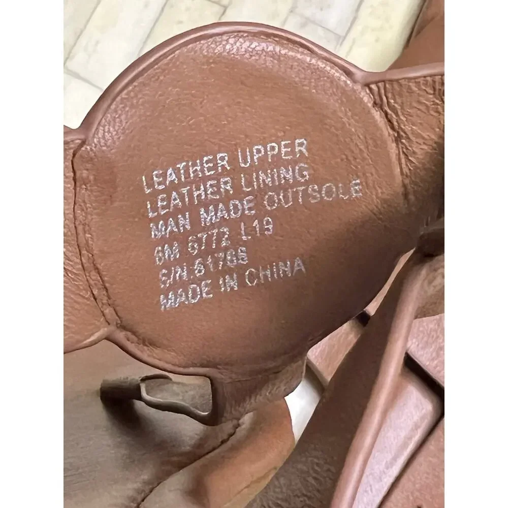 Tory Burch Bryce Flat Thong Sandals in Royal Tan leather